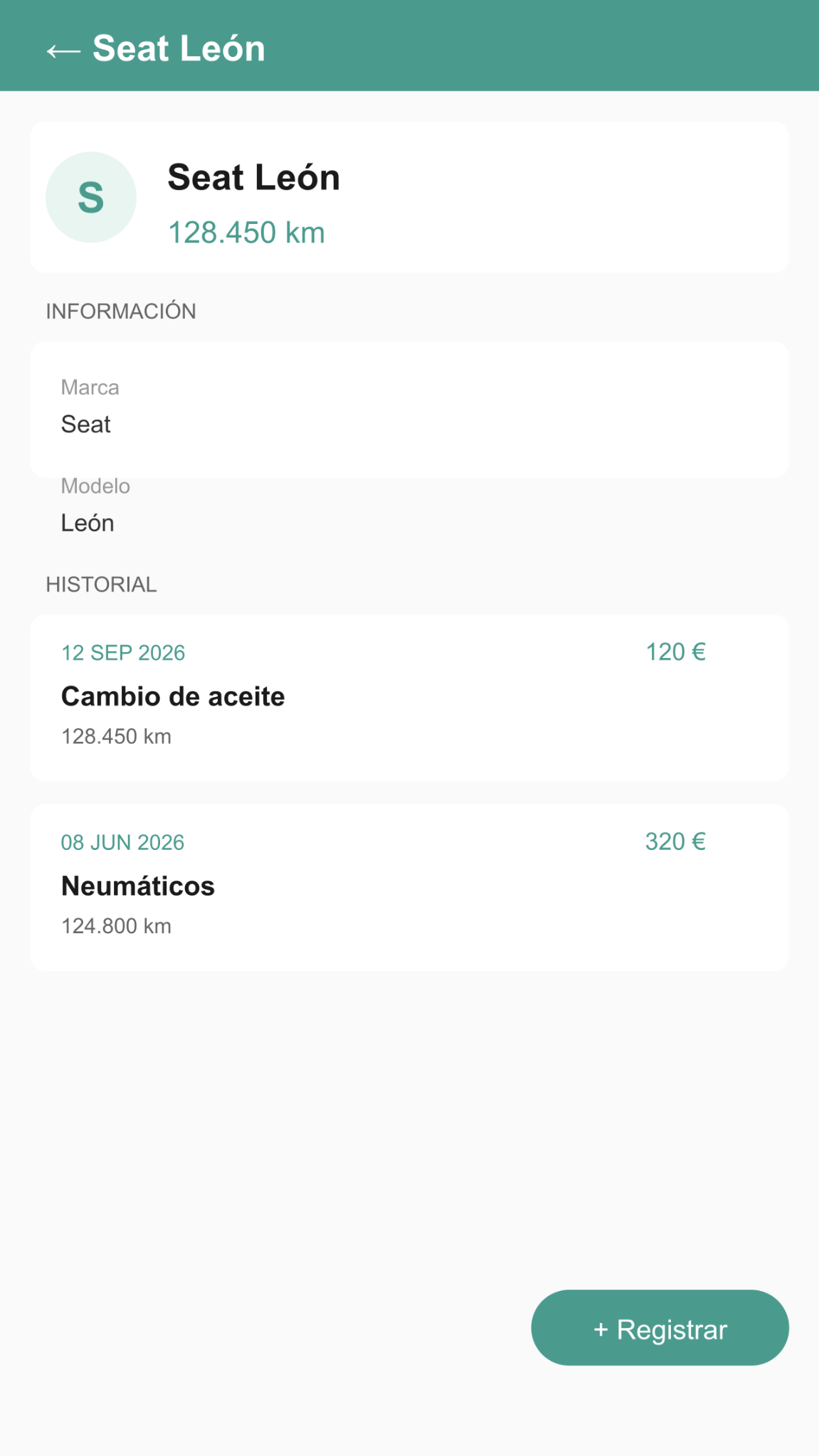 Ficha de un elemento en Bitácora